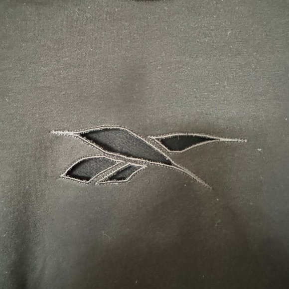 Reebok Black Logo Cutout Cropped Sweater - Picture 4 of 6